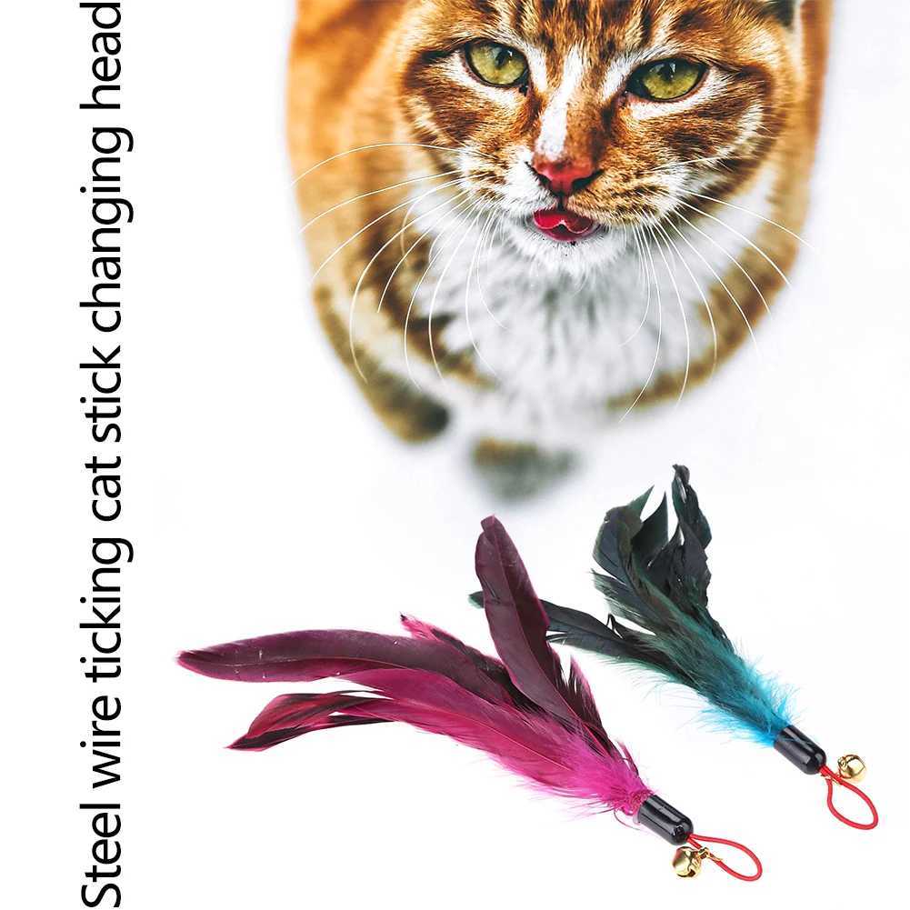 5 Pcs Interactive Catcher Teaser Cat Wand Replacement Cat Teaser Stick Pet Supplies Cat Wand Toys Refills for Most Cats Kittens S251029{category}