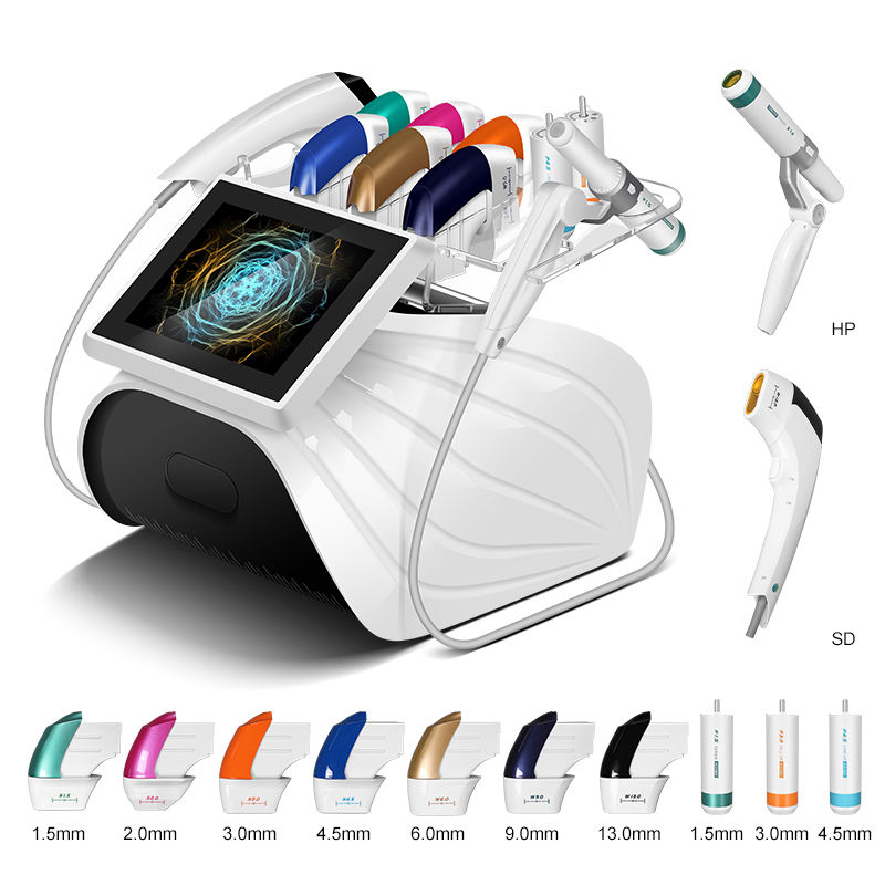 2 in 1 Professional 7D Hifu Face Lifting High Intensity Focused Ultrasound Machine Hifu 7D Collagen Regeneration Skin Tightening Wrinkle Remover Beaut