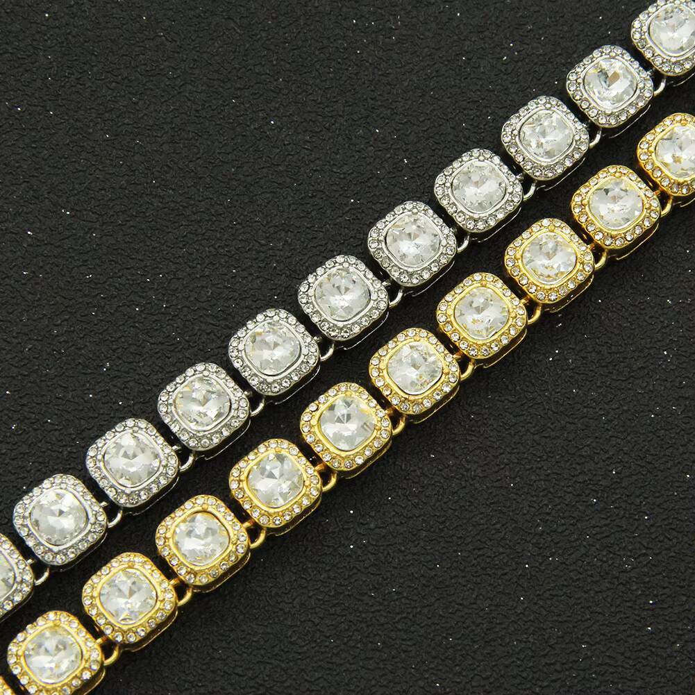 Bracelet Vvs Moissanite Miami Cuban Link Chain Jewelry Hip Hop Bracelet 925 Sterling Silver VVS Moissanite Tennis Cha