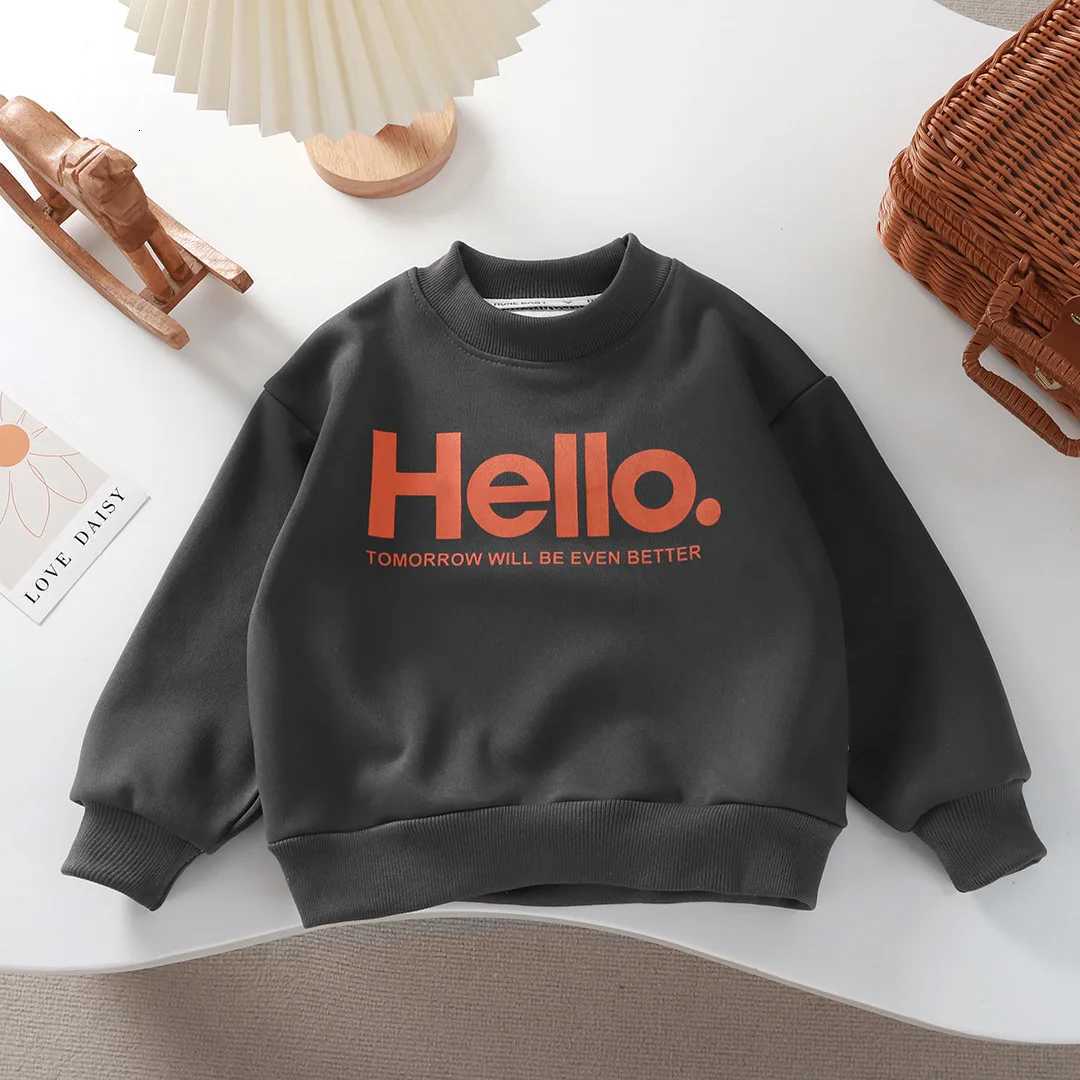 Baby Girls Boys Sweatshirt Kids Letter Hoodies Toddler Autumn Outerwear Winter Childrens ClothingT251030