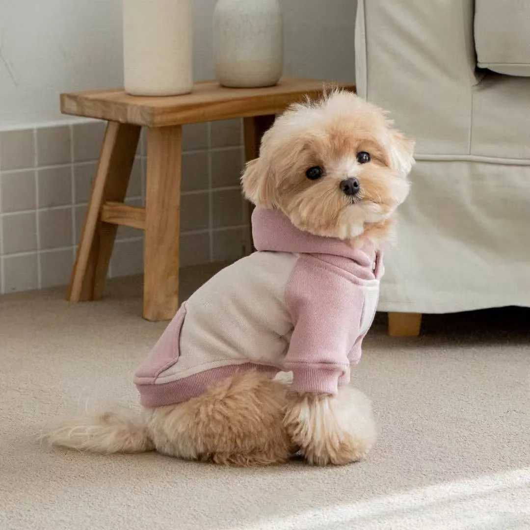 Pet AutumnWinter Hoodie Warm Splicing Tshirt Teddy Yorkshire Small Dog AutumnWinter Hoodie Puppy Clothes for Small Dogs C251030