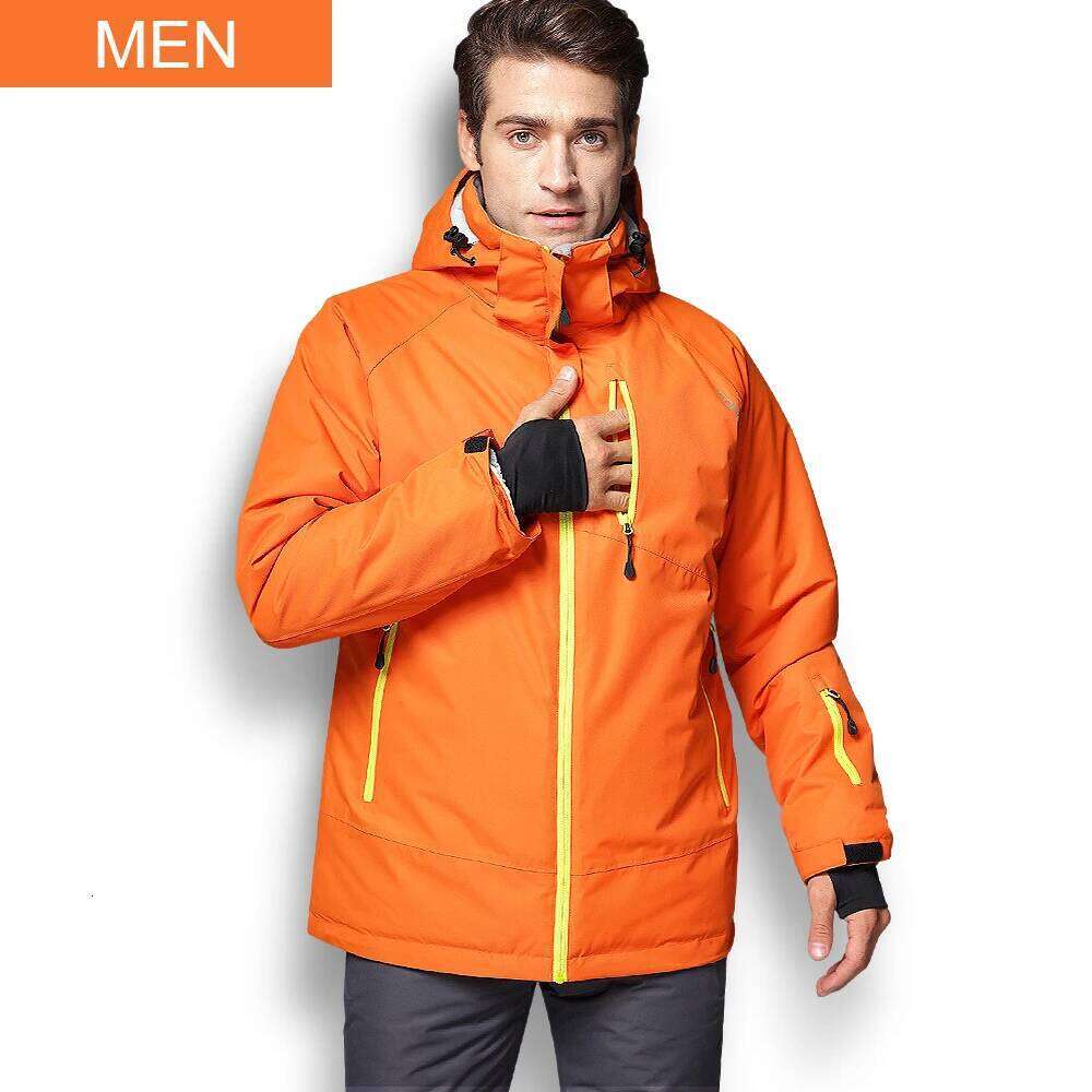 Winter For Men And Women Outdoor Mountain Hiking Or Camping Warm Hooded Ski Jacket Windproof Waterproof Snowboard Suit