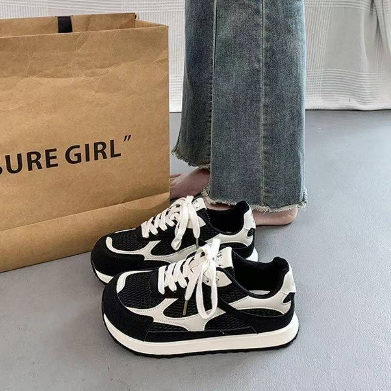 Mesh breathable moral training shoes summer women's shoes casual shoes thick-soled heightening sneakers student versatile Forrest Gump shoes