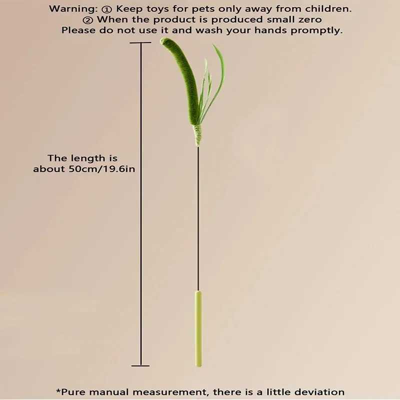 Cat and Dog Grass Chew Toy Teaser Stick Natural Bite Resistant Dental Teeth Cleaning Self Soothing Play Durable Pet Toys Cat Tea S251029{category}