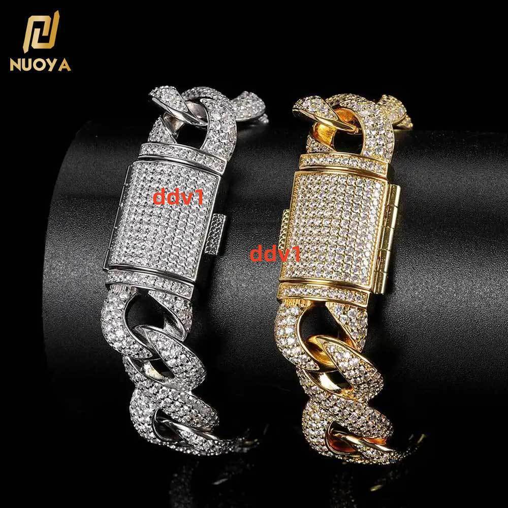 Big Cuban Link Gold Diamond Infinity Bracelets Women Hip Hop Mens Jewelry Bracelets Designer's style