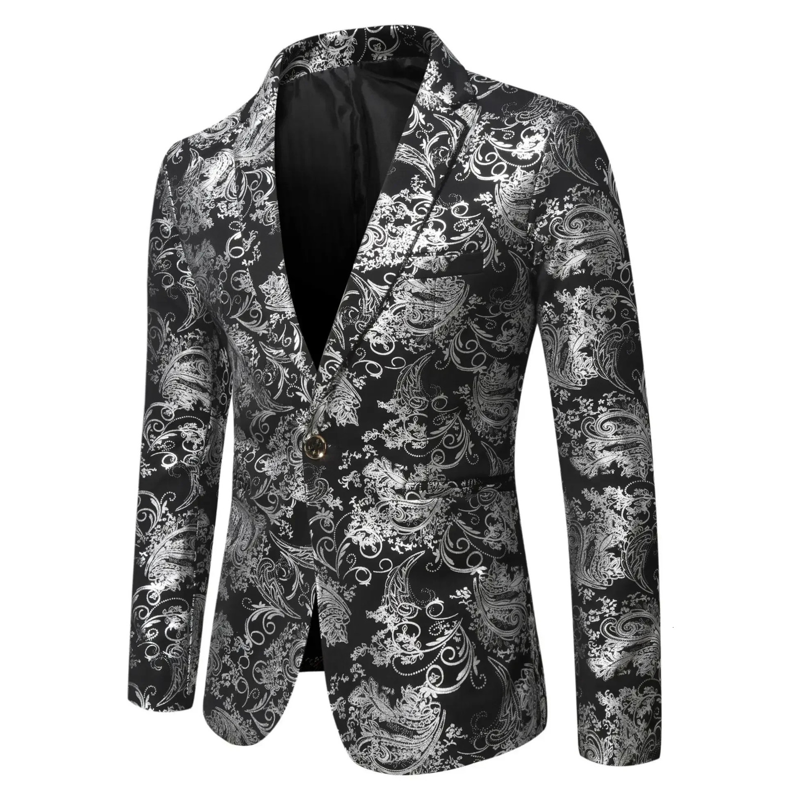 Blazer Mens Jacket Fashion Business Handsome British Style Casual Slimfit Print Wedding Work Chick At The Bar Blazers 251028