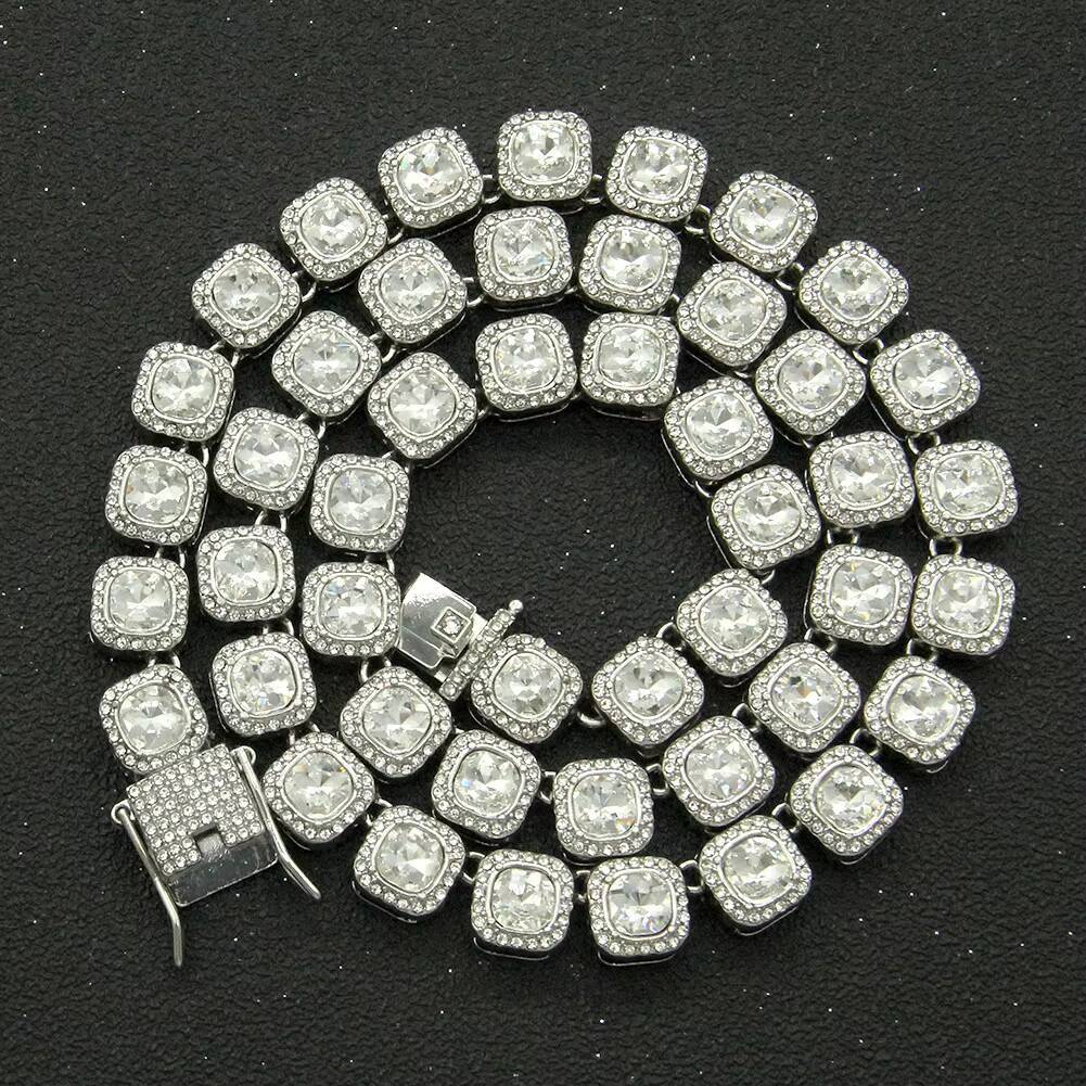Bracelet Vvs Moissanite Miami Cuban Link Chain Jewelry Hip Hop Bracelet 925 Sterling Silver VVS Moissanite Tennis Cha