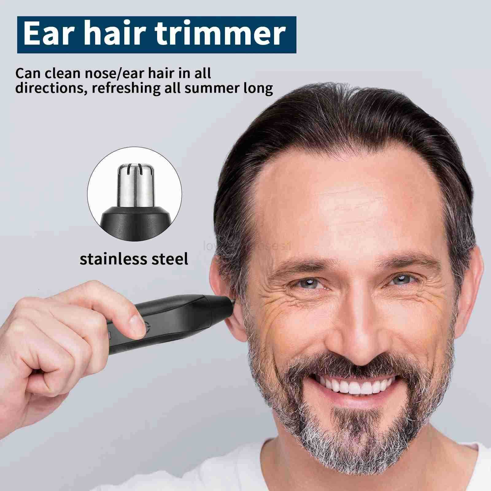 Nose Hair Trimmer Eyebrow Facial Hair Trimmer Rechargeable Painless Eyebrow Razor for Ear Beard Hairline Metal Trimming Tool Z251030