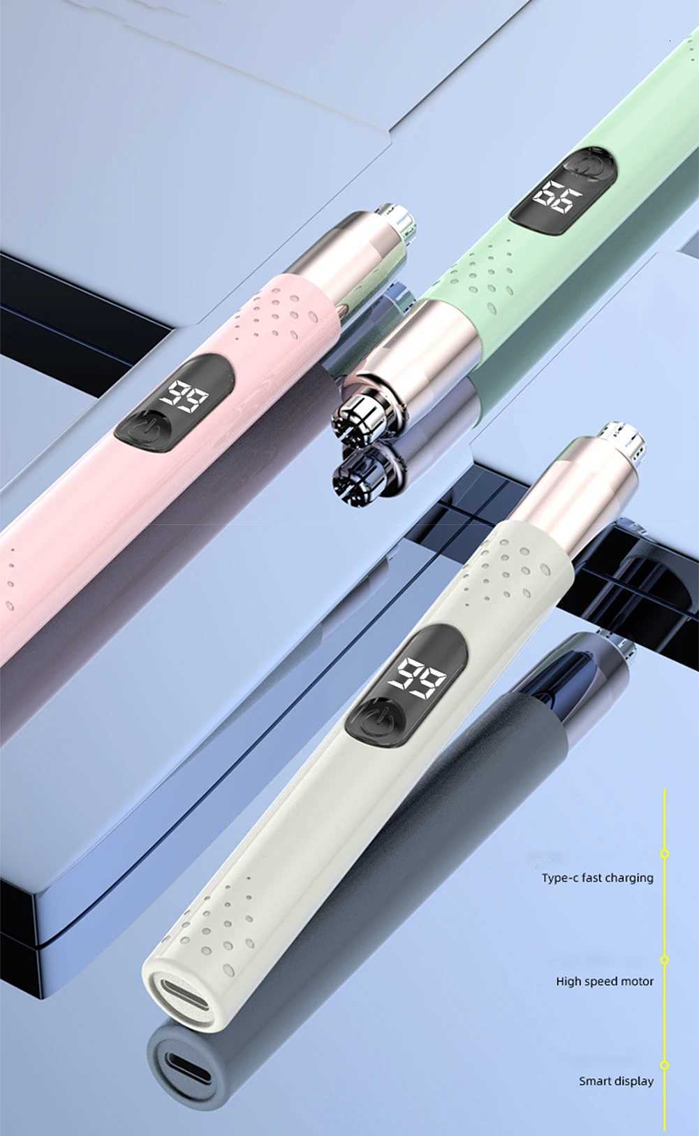 Electric Nose Hair Clipper Rechargeable MultiKinetic Shaving Multifunctional Unisex Automatic Washable Shaving Nose Trimmer M251030
