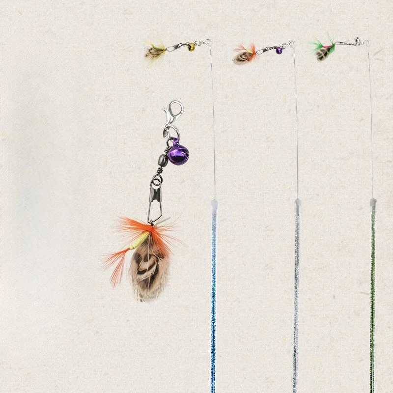 Wholesale Cat Teaser Bug Funny Cat Stick Toy Feather Rod Pet Toy S251029{category}
