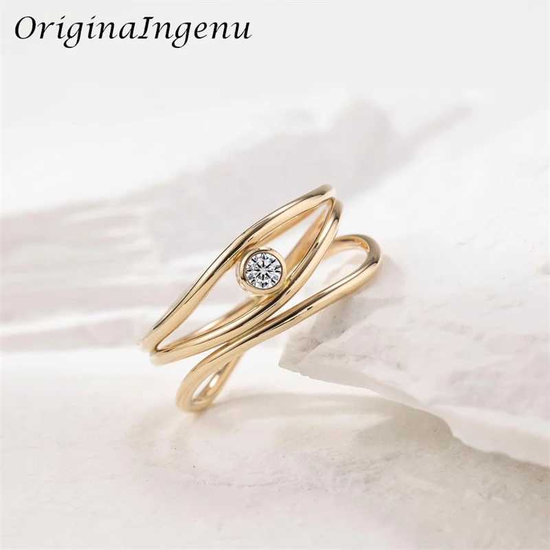 14K Gold Filled Moissanite Ring Personalized Handmade Band Ring Minimalism Jewelry Tarnish Resistant Jewelry Boho Women RingW251030