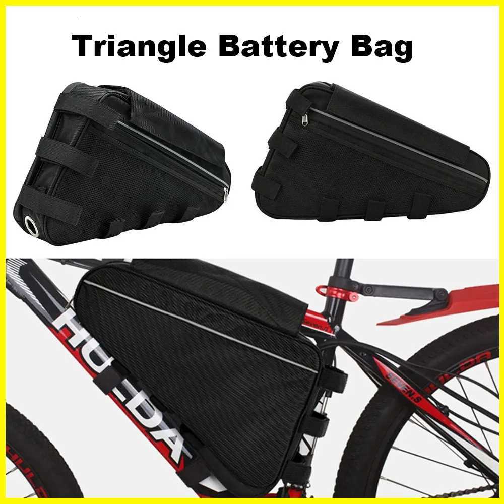 EBIKE Electric Triangle Battery Bag Waterproof 210D Oxford Cloth Black Bicycle Frame Triangle Bags H251029