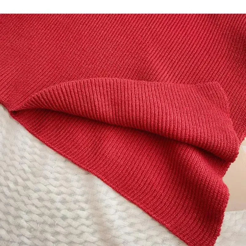 Korea Autumn Winter Women Fashion Irregular Loose Knit Sweater Vintage High Neck Long Sleeve Female Pullovers Chic Tops 251028