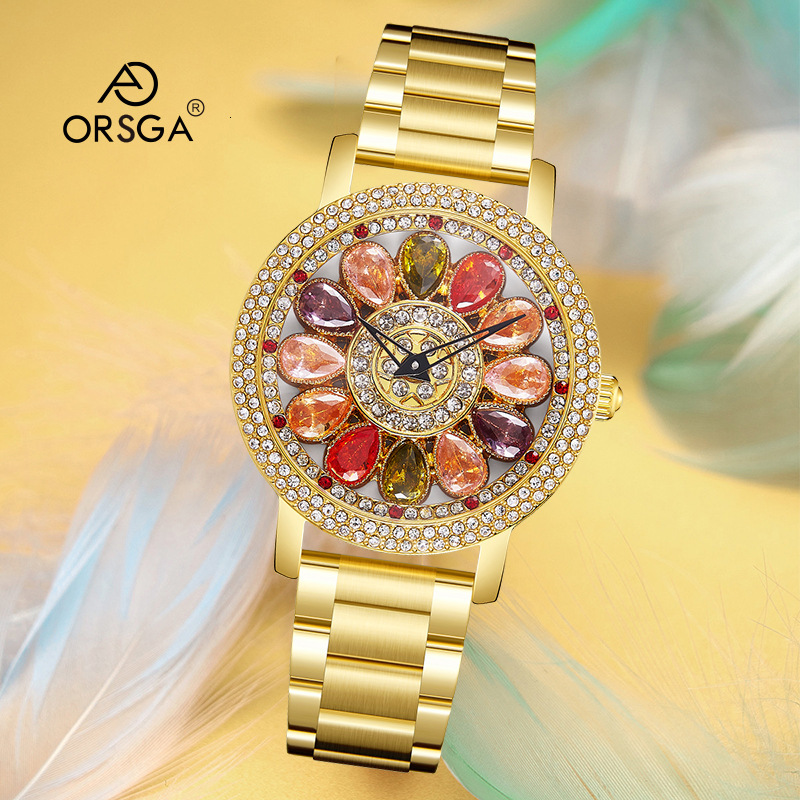 Designer Watch Women's Watch With Colorful Diamonds And Starry Sky Design, Light Luxury Fashion Live Luxury Quartz Watch