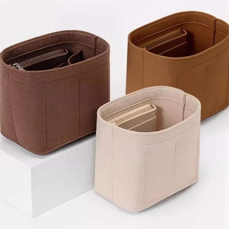 1PC Insert Bag Purse Organizer Insert For HandbagsFelt Bag Insert Dividers With MultipocketsFit Long BackpackBucket Bag 251030