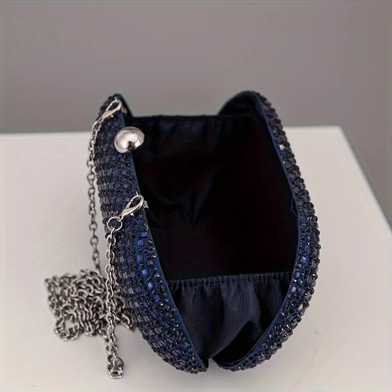 Elegant and Fashionable Diamond Oval Evening Bag Clutch Bag 251030