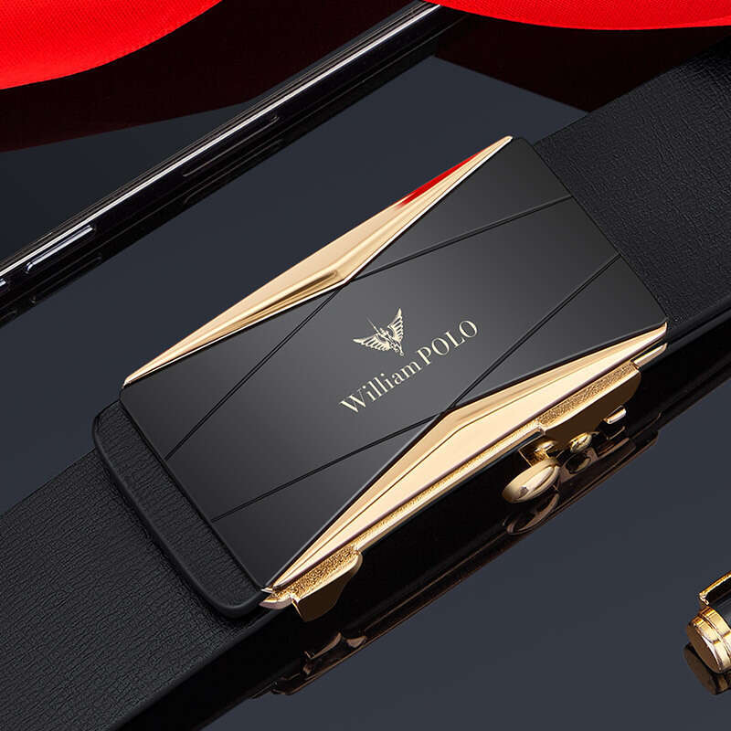 Men's Inner Wear Automatic Buckle Genuine Leather Youth Casual Business Second Layer Cowhide Waist Belt