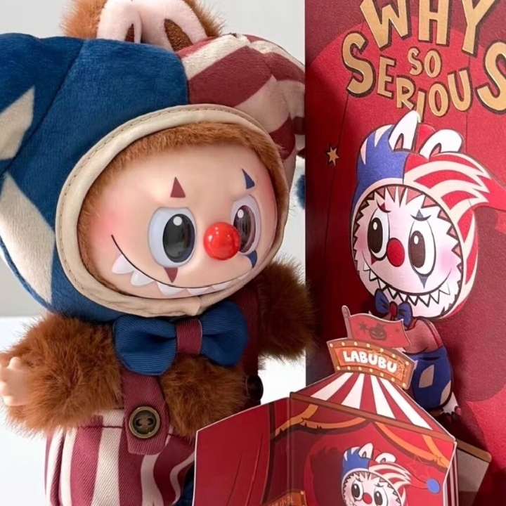 New Arrival PPMT Halloween Why so Serious Series Juggling Clown Mini LABUBU Vinyl Plush Pendant Blind Box Toys