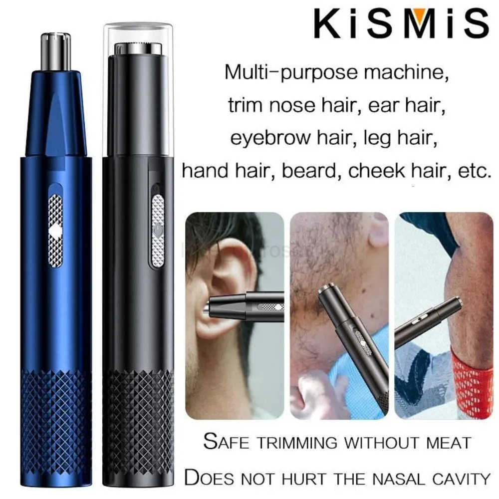 KISMIS 2IN1 USB Rechargeable Trimmer For Nose And Ear Hair Metal Shaver Electric Shaver Trim Nose Hair For Women And Men Z251030