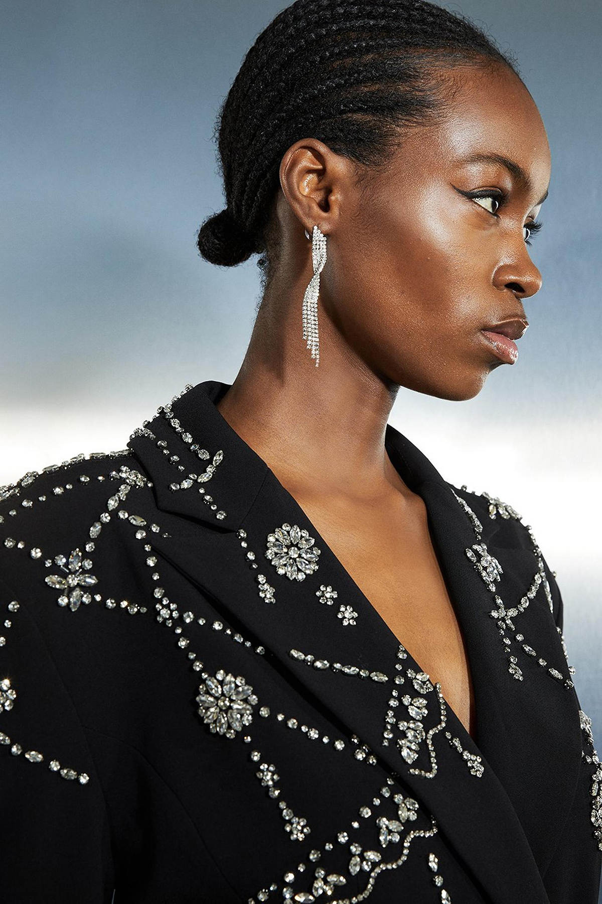 Handmade Women Blazer Wedding Tuxedos Crystal Beading Celebrity Lady Customized Party Wear One Dress