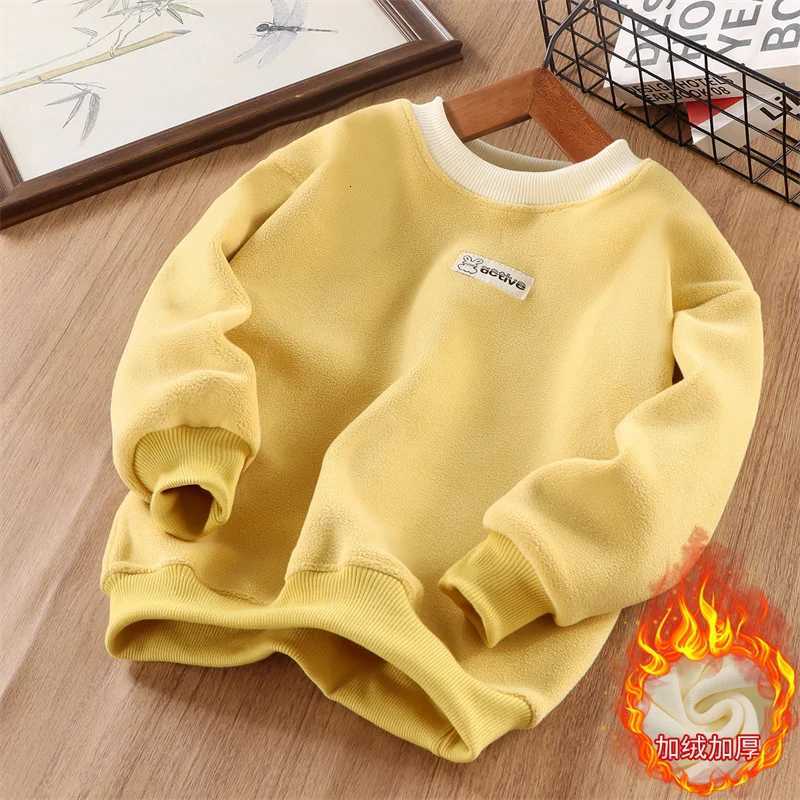 Winter Padded Sweatshirt Kids Thickened Pullover Boys Girls LongSleeved Warm Fashion Top New Childrens Casual CrewNeck CoatT251030