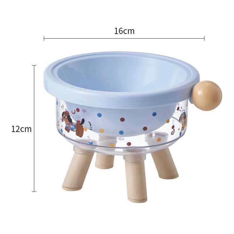 Cute pet highlegged cat food bowl dachshund pattern design PP material not easy to deform detachable easy to clean pet bow J251113