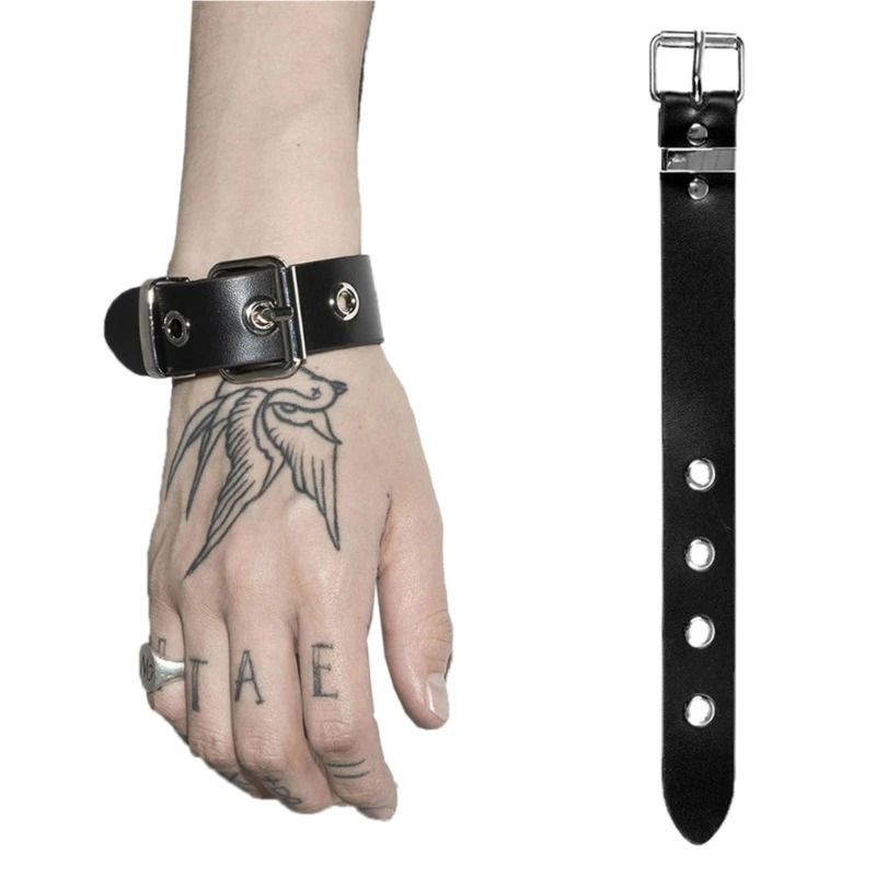 Cool Punk Bracelets Men Women Retro Bracelet Adjustable Wrist Belt Buckle Styles Cuff Bangle Bracelet for Party Club Daily Wear 251028