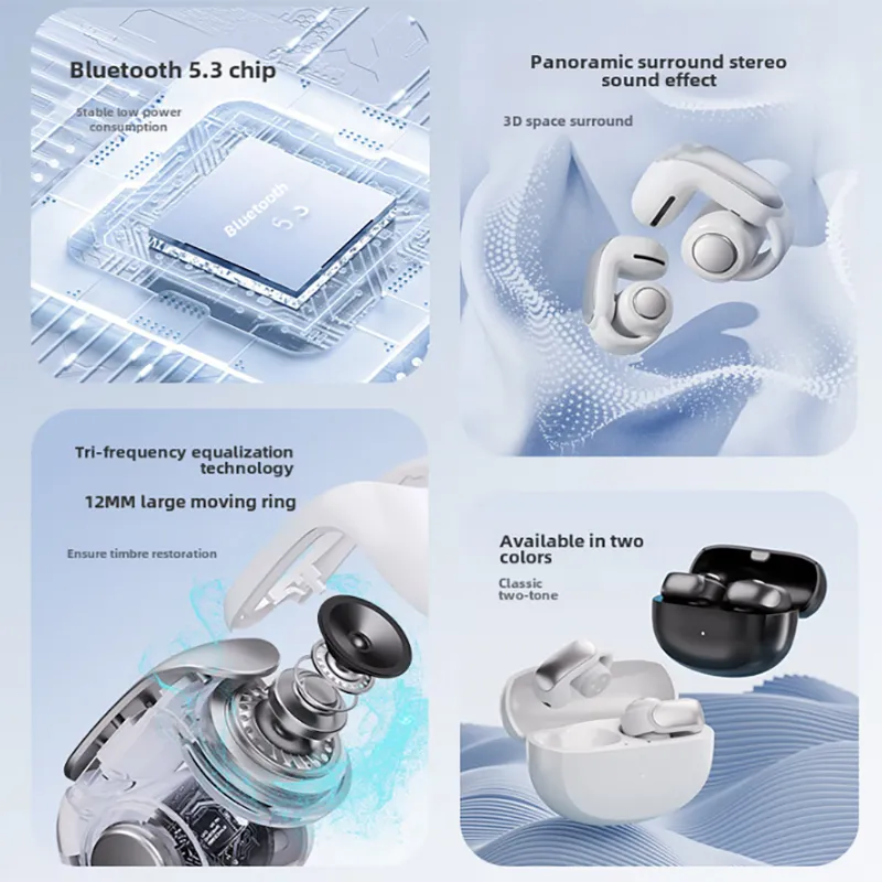 2024 headphones earphones Bluetooth 5.3 In-Ear Earphone Wireless Charging Open Earbuds Sports headphone Headphone earphone