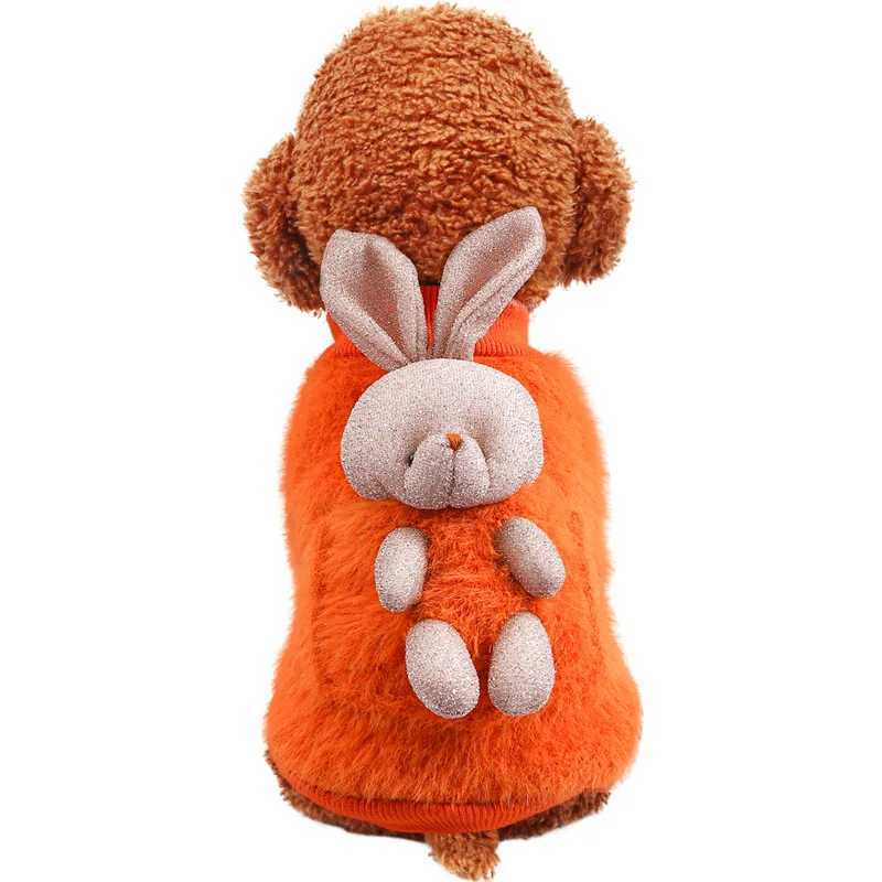 2020 Winter Dog Clothes Soft Plush Puppy Pet Clothes for Small Dogs Chihuahua Costume Dog Sweatshirt Ropa Perro Back Bunny C251030