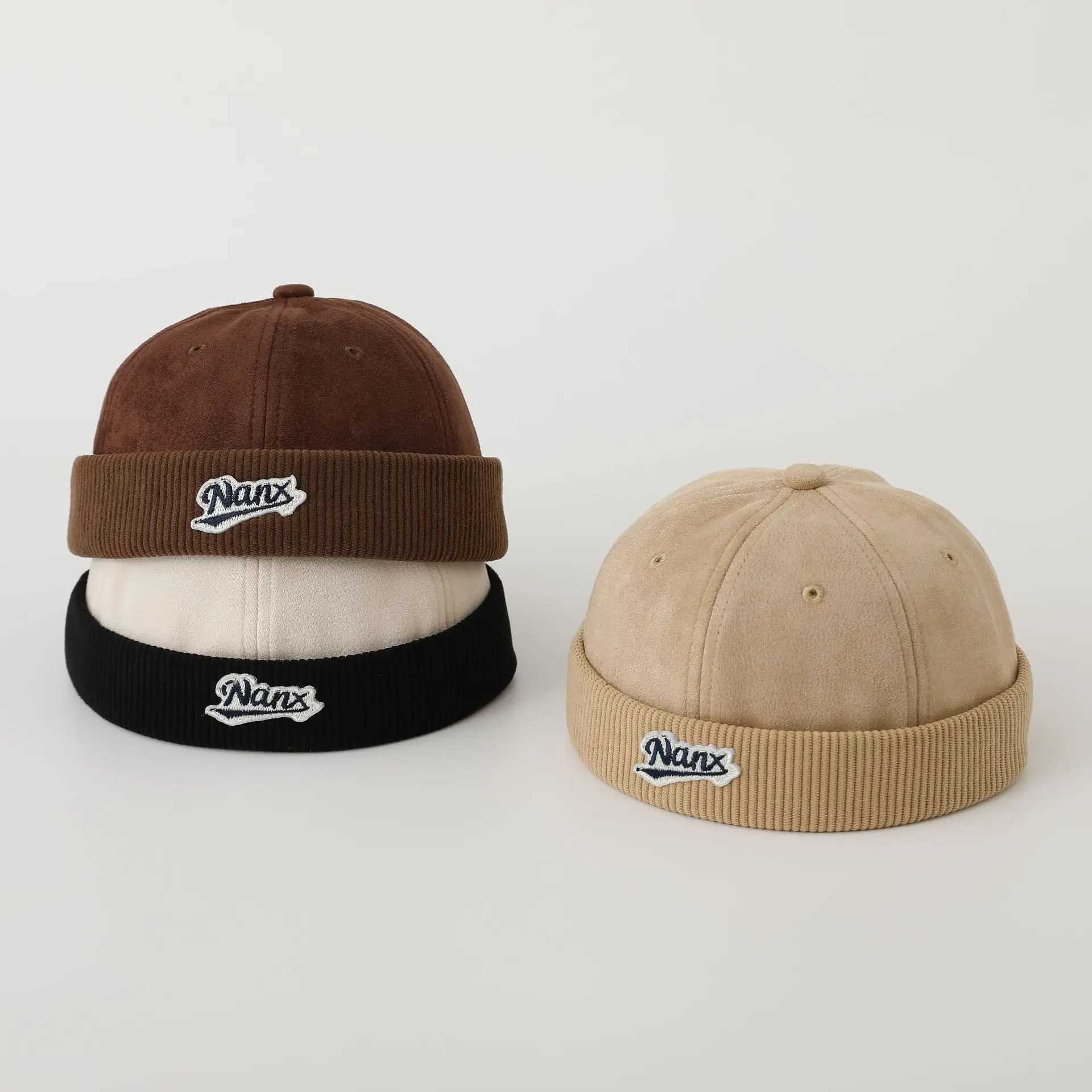 2024 New Autumn Winter Docker Cap Baby Boys Girls Brimless Hat Letter Embroidery Cute Caps L251030