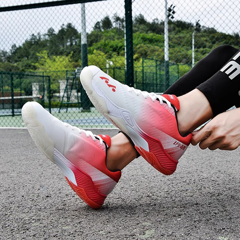 2025 New Men's and Women's Badminton Training Shoes Breathable Mesh Anti-Slip Shock-Absorbing Lightweight Sports Shoes