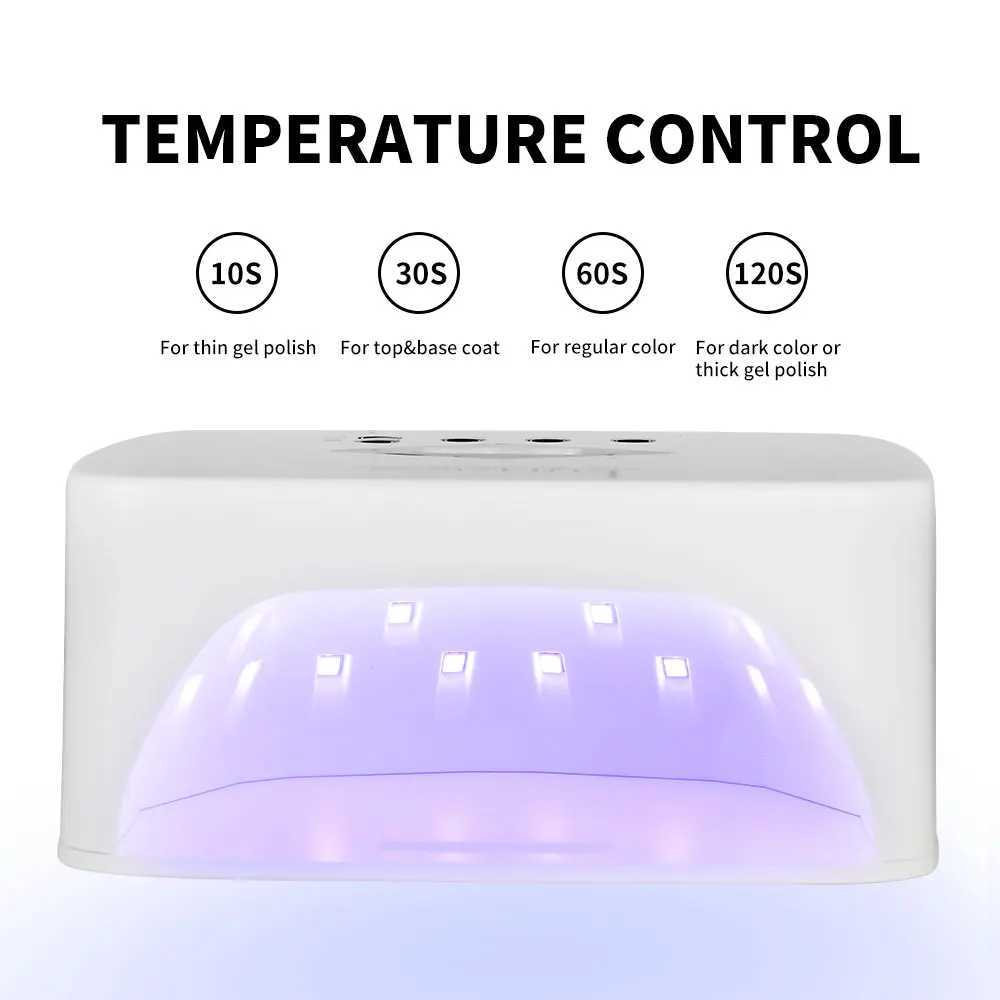 30 LED Nail Lamp Rechargeable UV Gel Polished Nail Lamp with Automatic Sensor and Timer Nail Gel Curing LED Lamp Equipment L251030