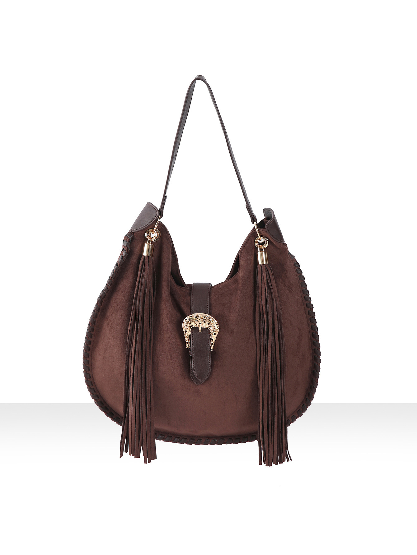 New luxury retro woven suede shoulder bag, tassel shoulder bag, millennium style handbag, versatile casual designer bag