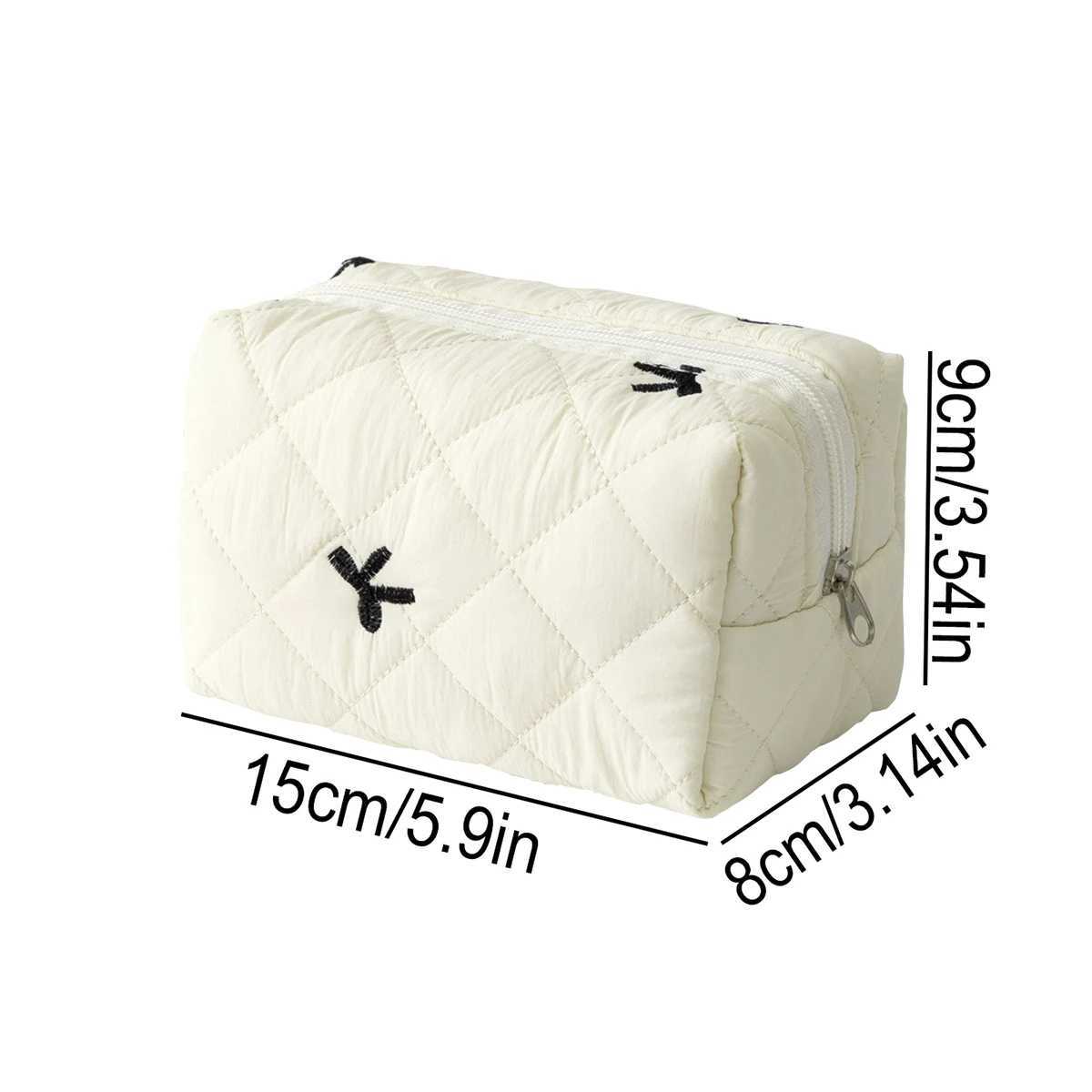 1PC Bowknot Pencil Case with Zipper Portable Stationery Storage Bag Large Capacity Fashionable Study Supplies Organizer J251115