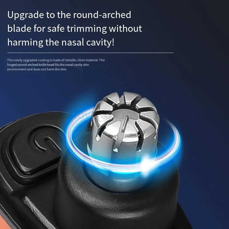 Rechargeable Nose Ear Hair Trimmer for Men Waterproof Precision Blades Portable Grooming Tool with LED Painless Trimming Z251030