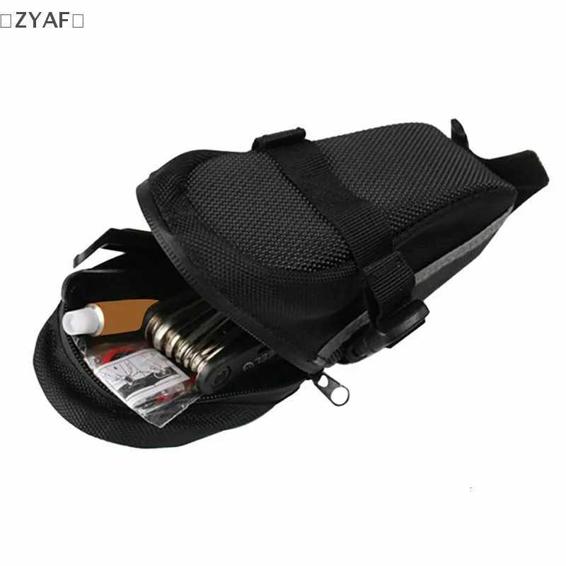 ZYAF Bike Saddle Bag Bicycle Under Seat Storage Outdoor Rear Tail Pouch Cycling Bag Waterproof Cycling Tool H251029