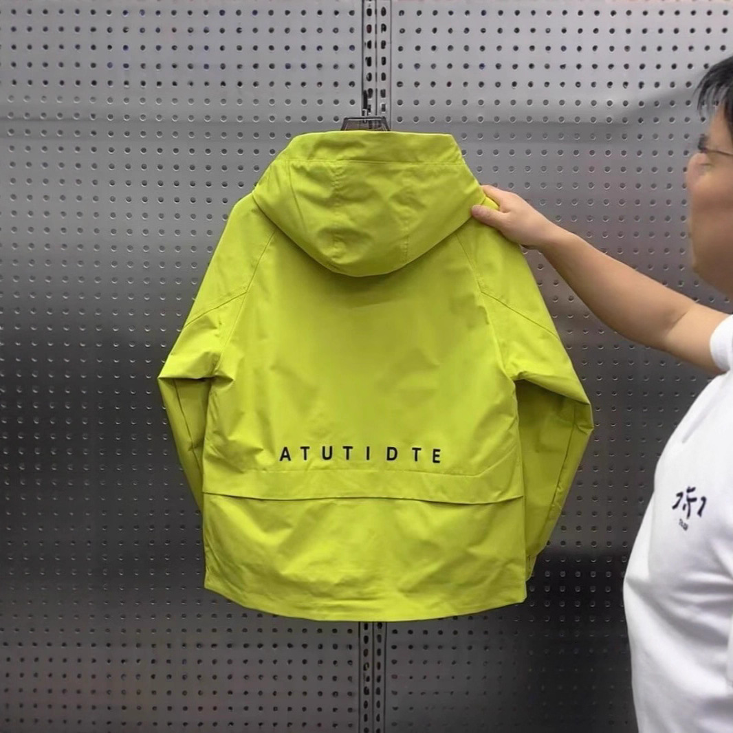 Workwear Designer Coat Label Hooded Jacket Men's Autumn Outdoor Trendy Brand Large Pocket Windbreaker Youth Short Casual Coat