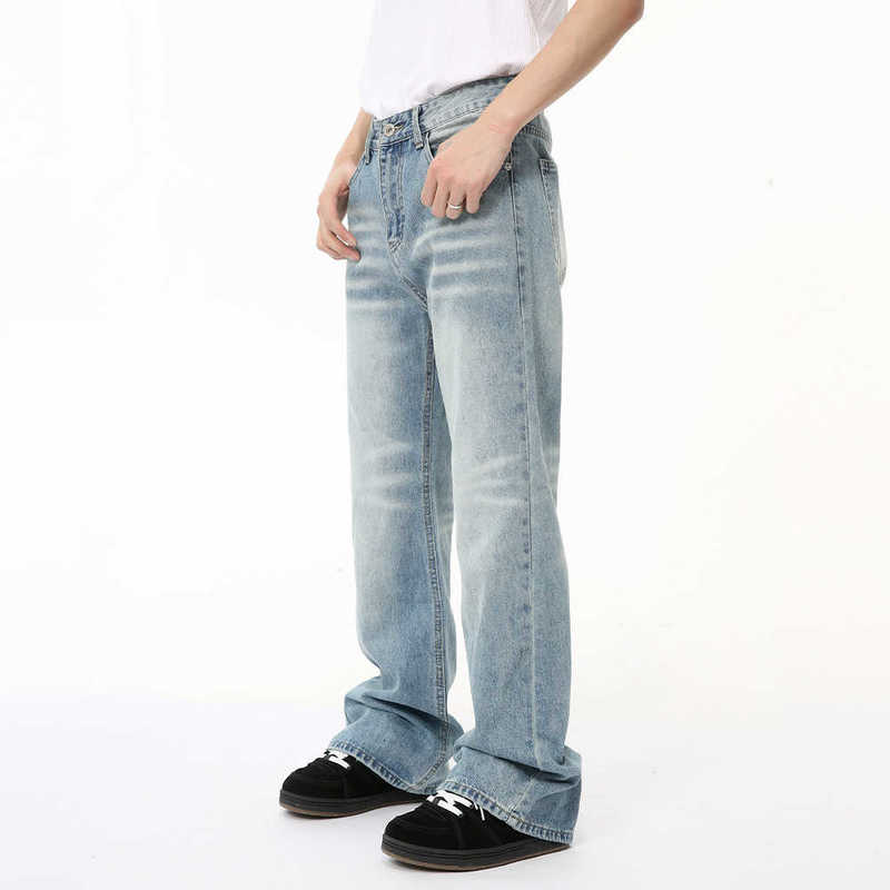 Men's Jeans Man Clothing | Summer New American Style Washed Light Color Draped Jeans