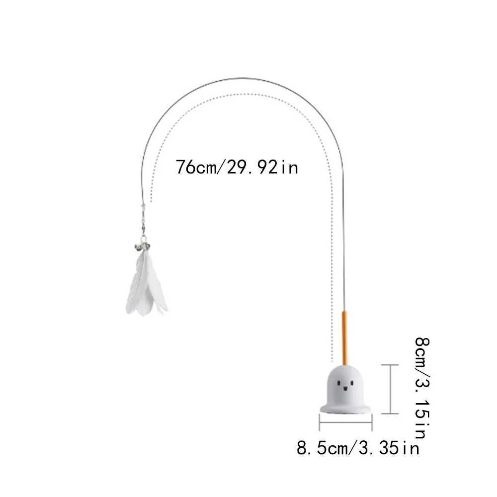Cartoon Suction Cup Cat Teaser Wand BiteResistant Feather Bell Long Stick for Kittens SelfPlay S251029{category}