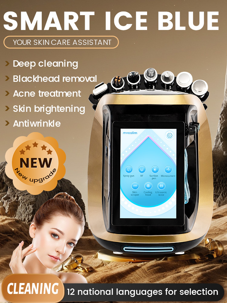 Water Hydra Dermabrasion New Oxygen Ice Blue Smart Jet Aqua Peeling Small Bubble For Facial Cleansing Equipment