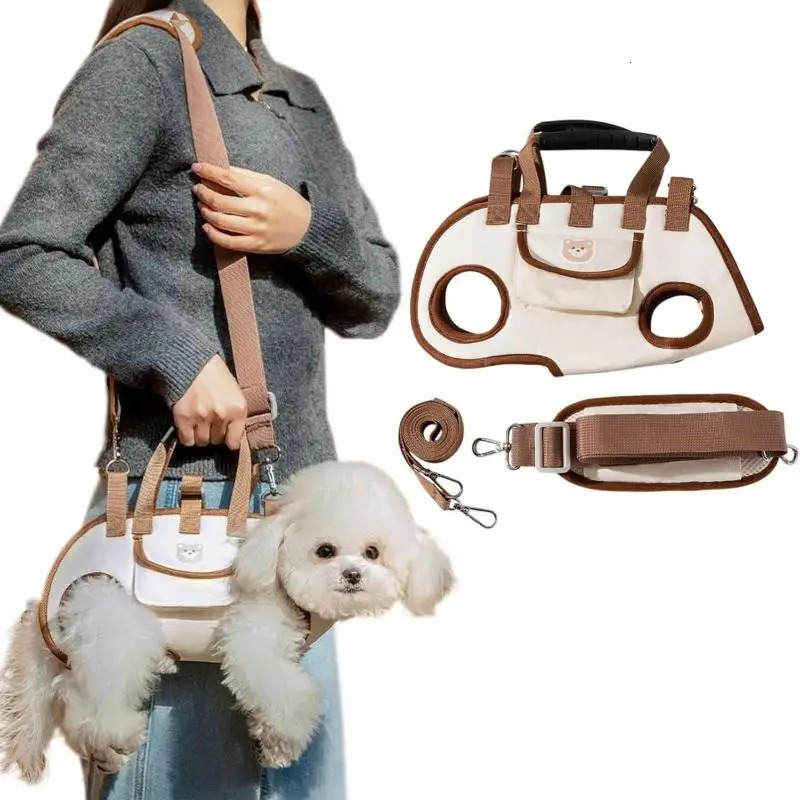 Portable Outdoor Breathable Traction Backpack Dog Leash Cat and Dog Harness Can Be Carried or Crossbody Cat Bag Pet Supplies 251030