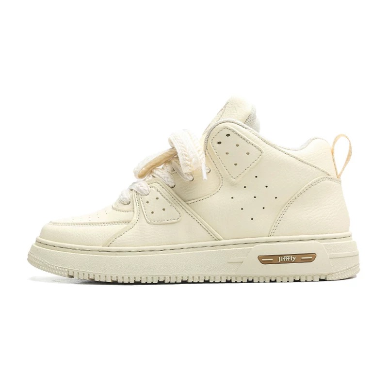 Jifffly Fashion Matching High-Top Breadboard Men, Black and Panda Color White Shoes for Height Increase, Couple's Trend Brand