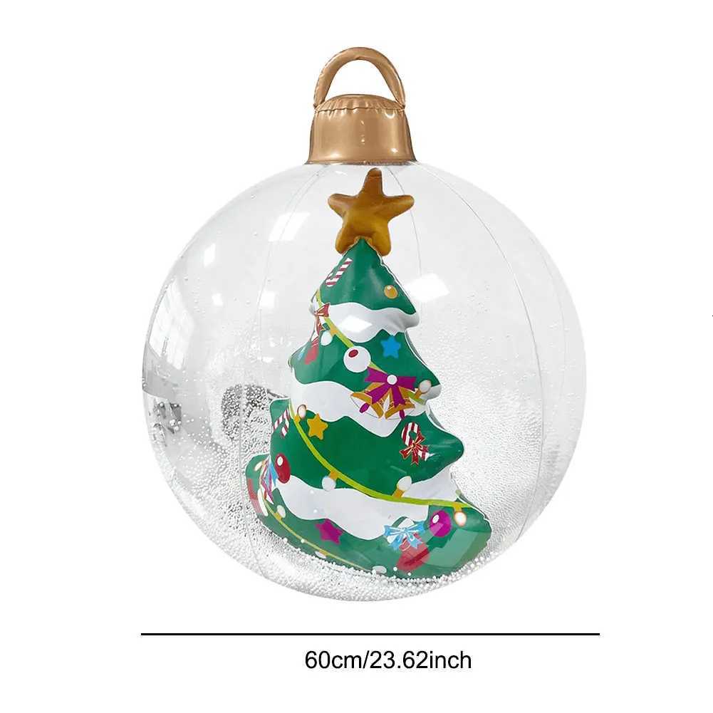24 Inch Giant Inflatable Christmas Balls Large Outdoor Decorated Ball with Light Remote Christmas Decorations Ball Holiday Decor C251030