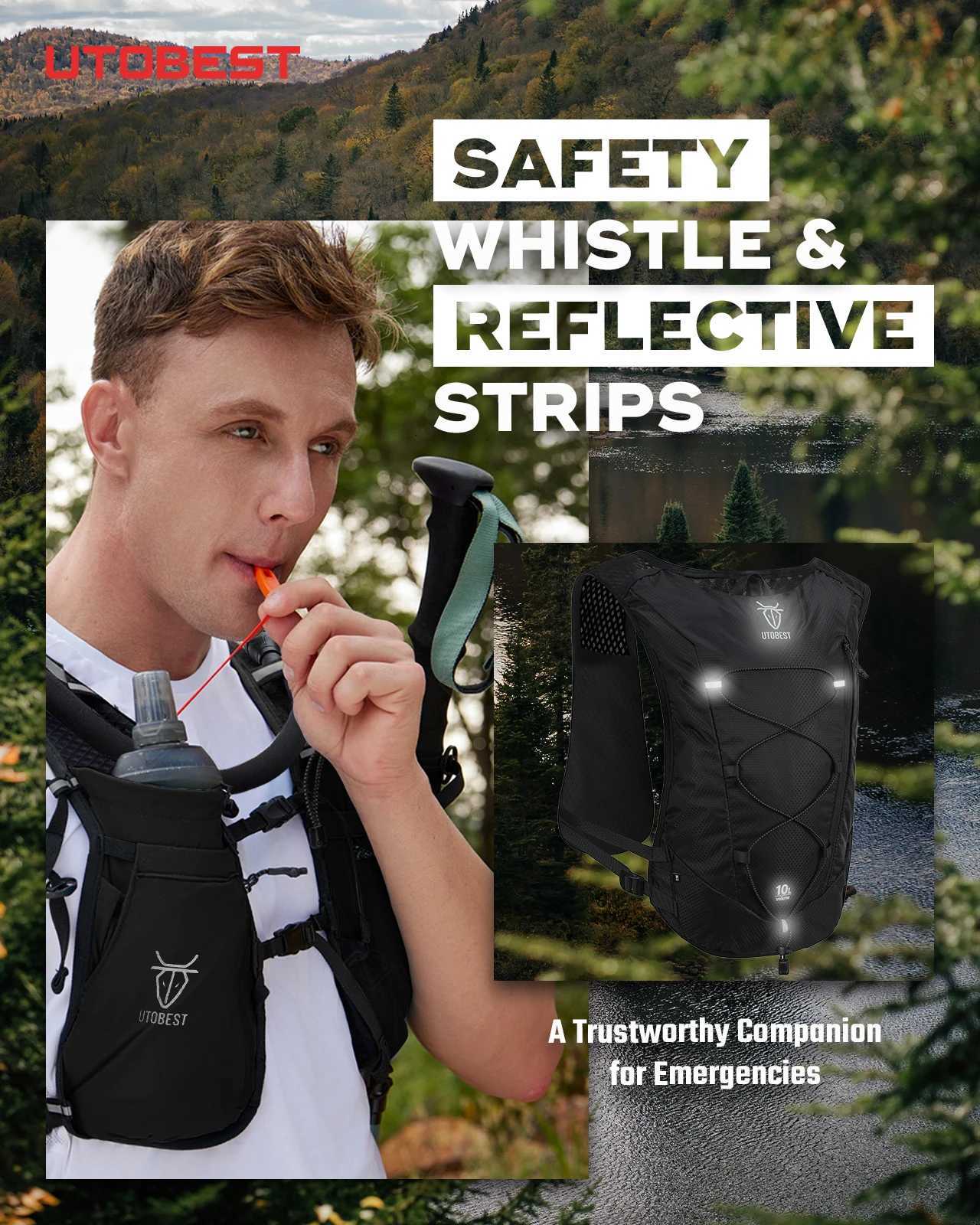 UTOBEST Trail Running Backpack 10L Ultra Lightweight Hydration Vest with 2L Water Bladder for Outdoor Hiking Cycling Marathon H251029