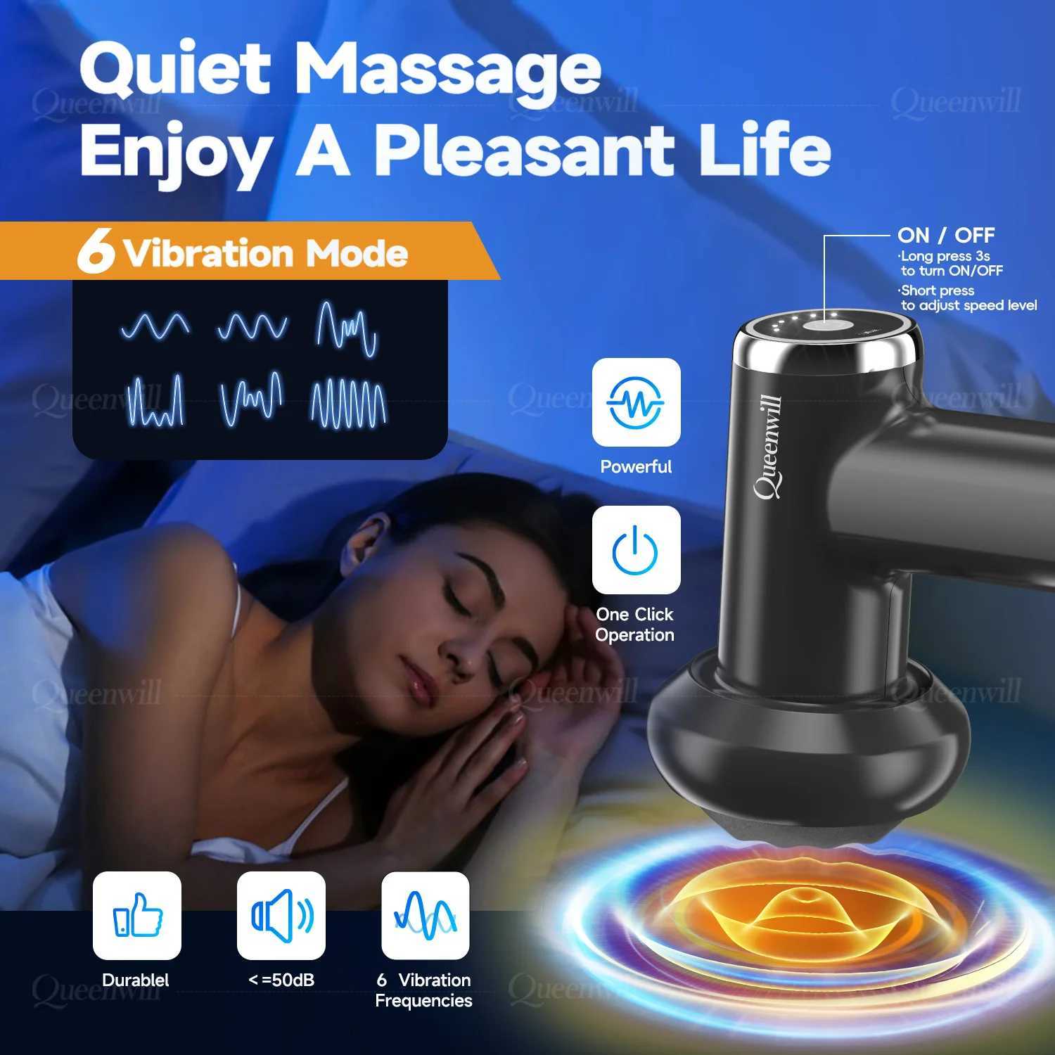 Portable Electric Massage Gun Body Sculpting Massager Deep Tissue Muscle Relaxation Massage Machine With 5 Heads For Full Body J251030
