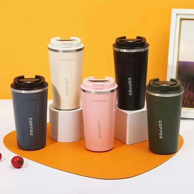 380510ML Travel Stainless Steel Cup Thermal LeakProof Thermos Bottle Coffee Mug Vacuum Flask Insulated Cups 251029 W260226