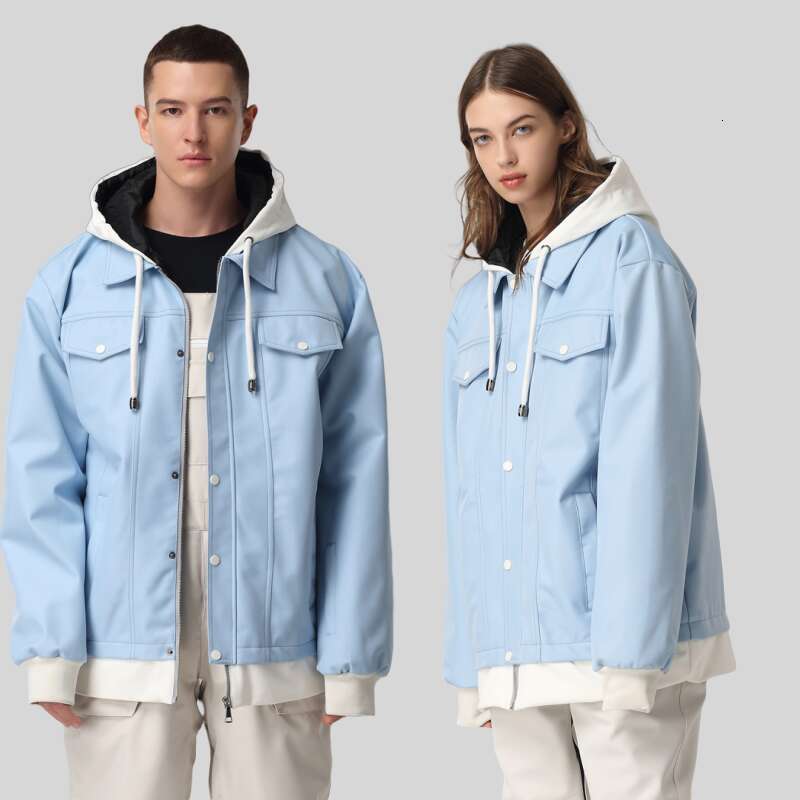 Winter Windproof Warm Waterproof Unisex Patchwork Ski Top Workwear Snowboard Jacket Trendy