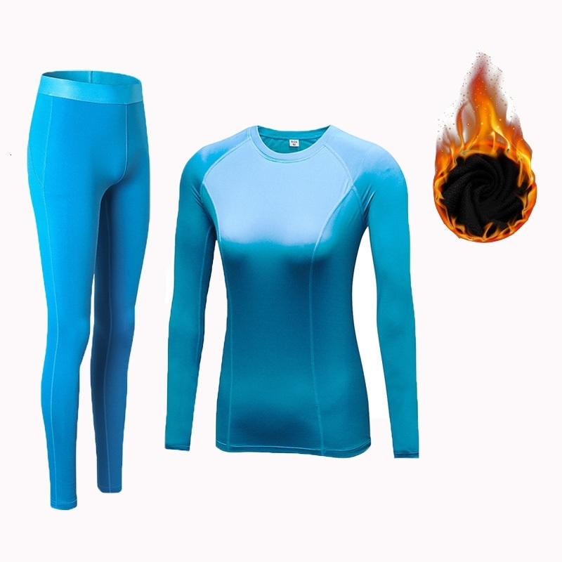 Winter Thermal Underwear Women Quick Dry Stretch Plus velvet Thermo Underwear Sets Female Warm Long Johns 251029
