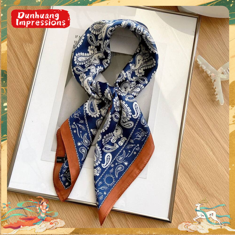 Paisley Cashew Print 70*70cm Silk Square Scarf Women Neck Tie Soft Satin Neckerchief Female Foulard Headband Hijab Decorate Hand ddmynov