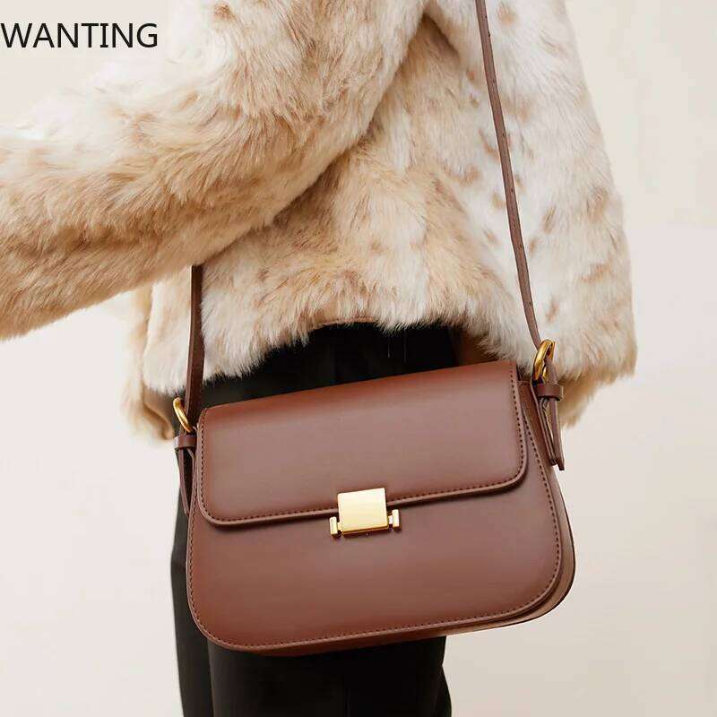 Cowhide Women's 2025 New Genuine Leather Fashion Women Shoulder Bags High Quality Female Crossbody Bag 2126